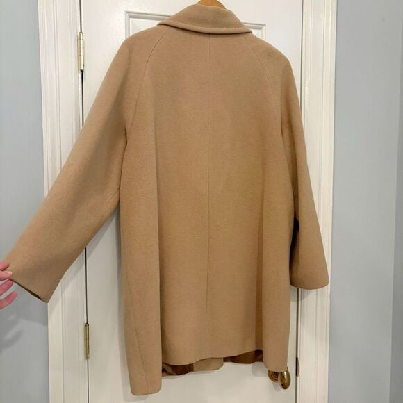 VTG Larry Levine 100% Camel Hair Coat Size 14 quiet luxury classic overcoat - Picture 5 of 9